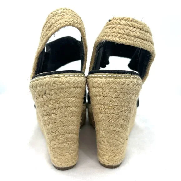 Steve Madden Eira Black Beige Espadrille Platform Sandals Women's 6.5 - Picture 8 of 10